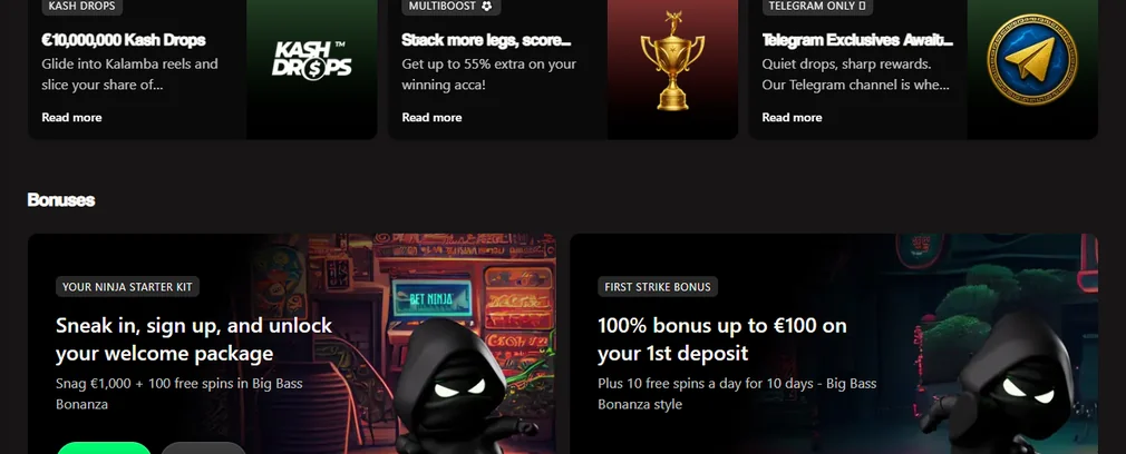 Claim casino promotions